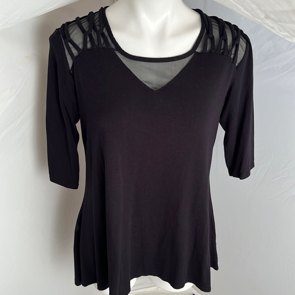Inside Out Angelina black tunic top